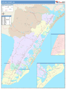 Cape May County, NJ Digital Map Color Cast Style